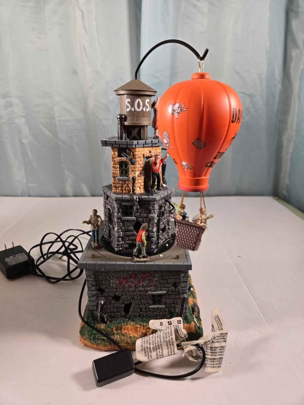Lemax Spooky Town Zombie Fortress Animated Halloween Building